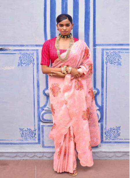Kimora Phoolwari Tissue Silk Wedding Sarees Catalog
